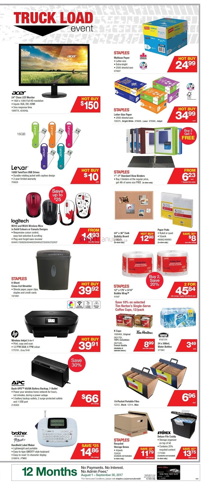 staples flyer weekly back to school low prices valid september 20 staples barrie flyer
