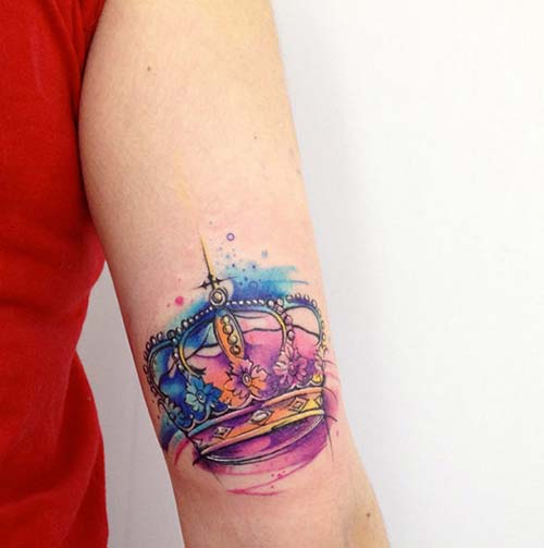 watercolor vrown tattoo tumblr renkli taç dövmeleri watercolor vrown tattoo tumblr renkli taç dövmeleri