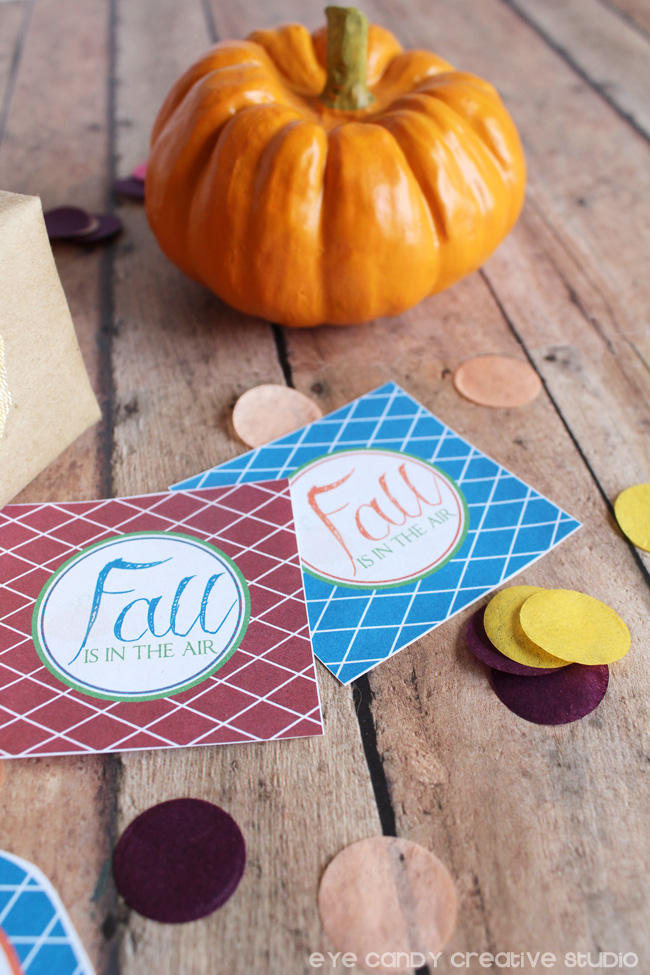 fall toppers, confetti, fall colors, free gift tags, free toppers, free download