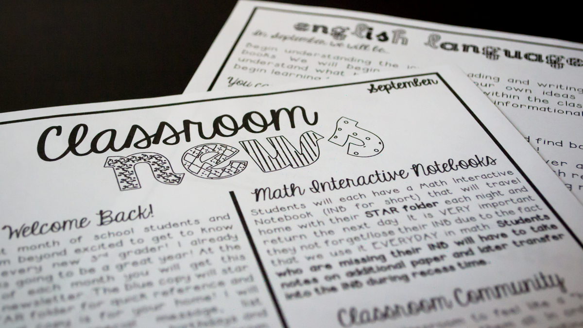 Classroom Newsletters & Their Importance 