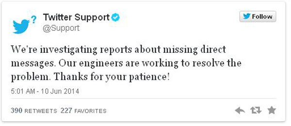 Twitter Down, Direct Message Menghilang dari Personal Chat Twitter Down, Direct Message Menghilang dari Personal Chat