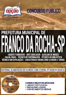 Apostila Prefeitura de Franco da Rocha 2018 Apostila Concurso Prefeitura de Franco da Rocha 2018