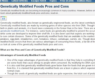 Pros and cons of gm foods