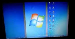 Layar Laptop Toshiba yang Terbagi