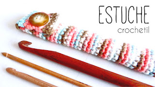 estuche funda ganchillos agujas crochet