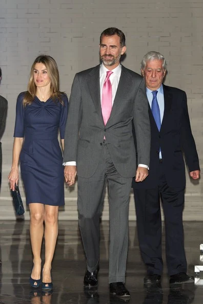 Crown Prince Felipe and Crown Princess Letizia attend the El Canon del Boom literary congress at the Casa de America in Madrid
