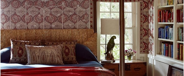 Actress Minnie Driver’s ‘English Gypsy’ Boho Home - Bedroom snip www.BoHoHome.com @bohosusan