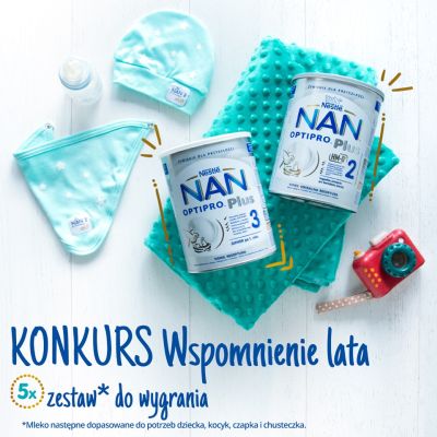 Wygraj mleko NAN OPTIPRO® Plus, kocyk turkusowy NAN2, czapeczkę i chusteczkę dziecięcą NAN2 Konkurs