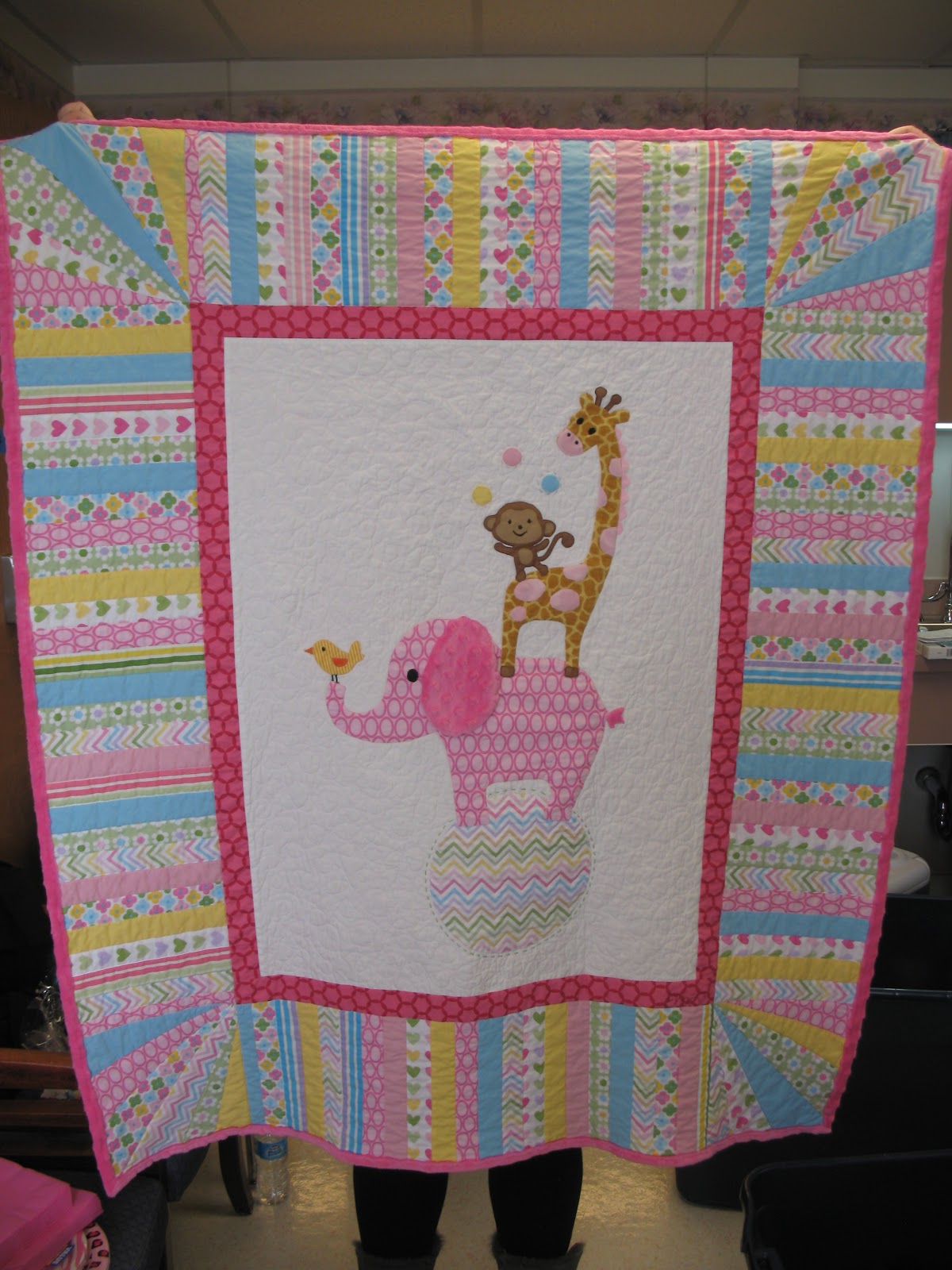 Modern Pink Designs Baby Quilts, Baby Quilts