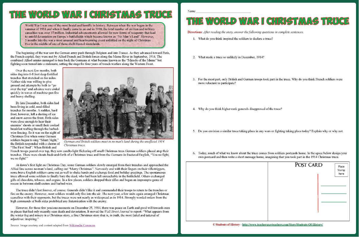 students-of-history-world-war-1-reading-on-christmas-truce-lesson-plan