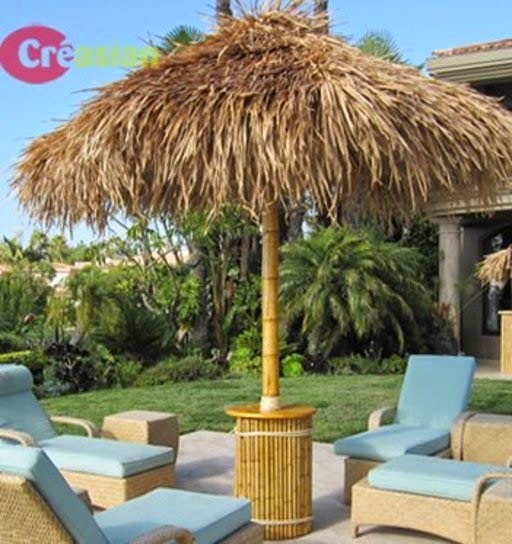 Thatched Roofing Pa Patio Umbrella, Thatched Patio Umbrella