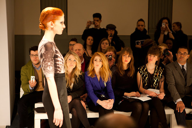 NICOLA ROBERTS FRONT ROW AT MY AW2011 'SPINED' COLLECTION SHOW