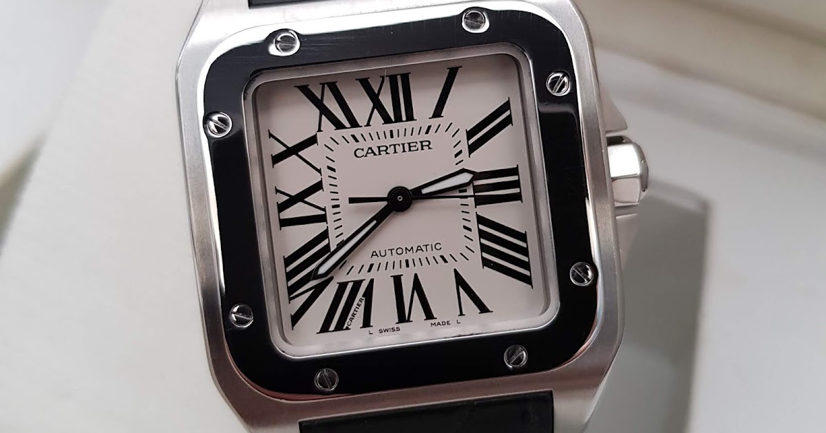 jam tangan cartier santos 100