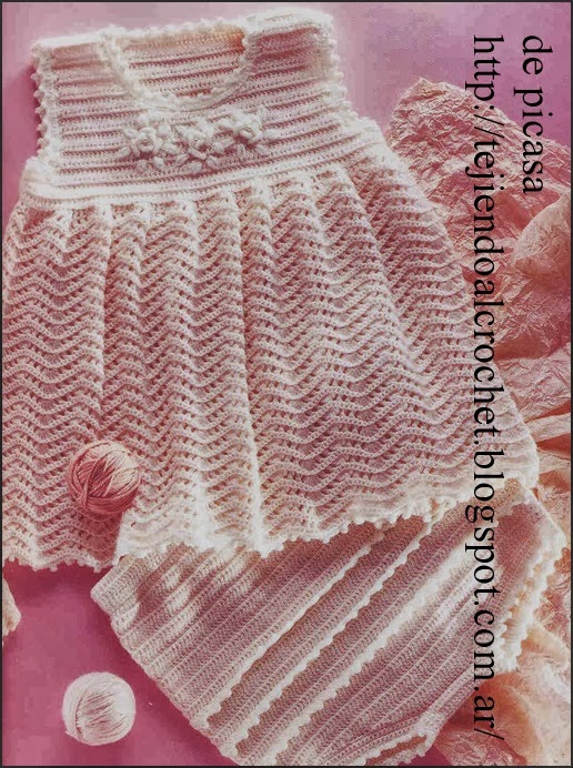 crochet fabric , CROCHET - GANCHILLO - PATRONES - GRAFICOS: VESTIDO NENA  TEJIDO A GANCHILLO