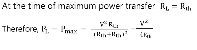maximum power transfer theorem