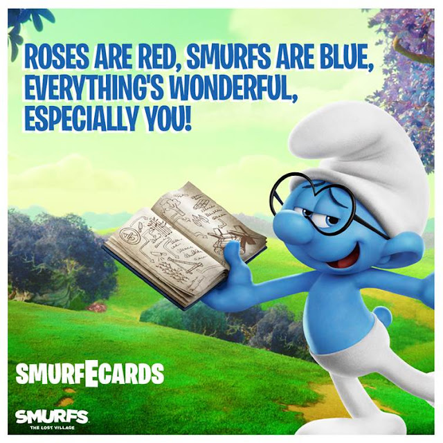 Smurfs Valentines ECards entertainment, movies