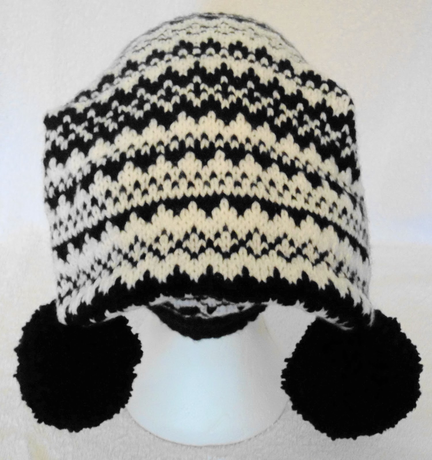 Norwegian Stripe Ski Hat. Designer Hand Knitting Pattern.