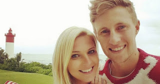 Joe Root and his wife Carrie Cotterell