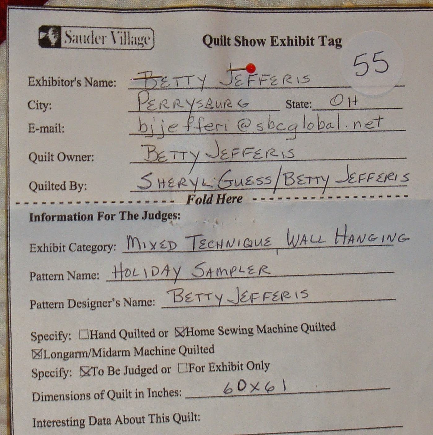 FABRIC THERAPY Sauder Village Quilt Show Part Four...
