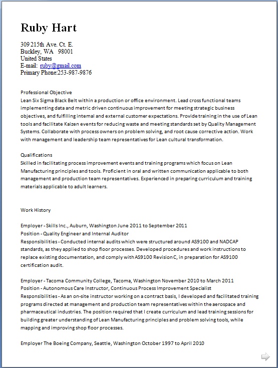 quality engineer and internal auditor sample resume format sample resume for internal auditor