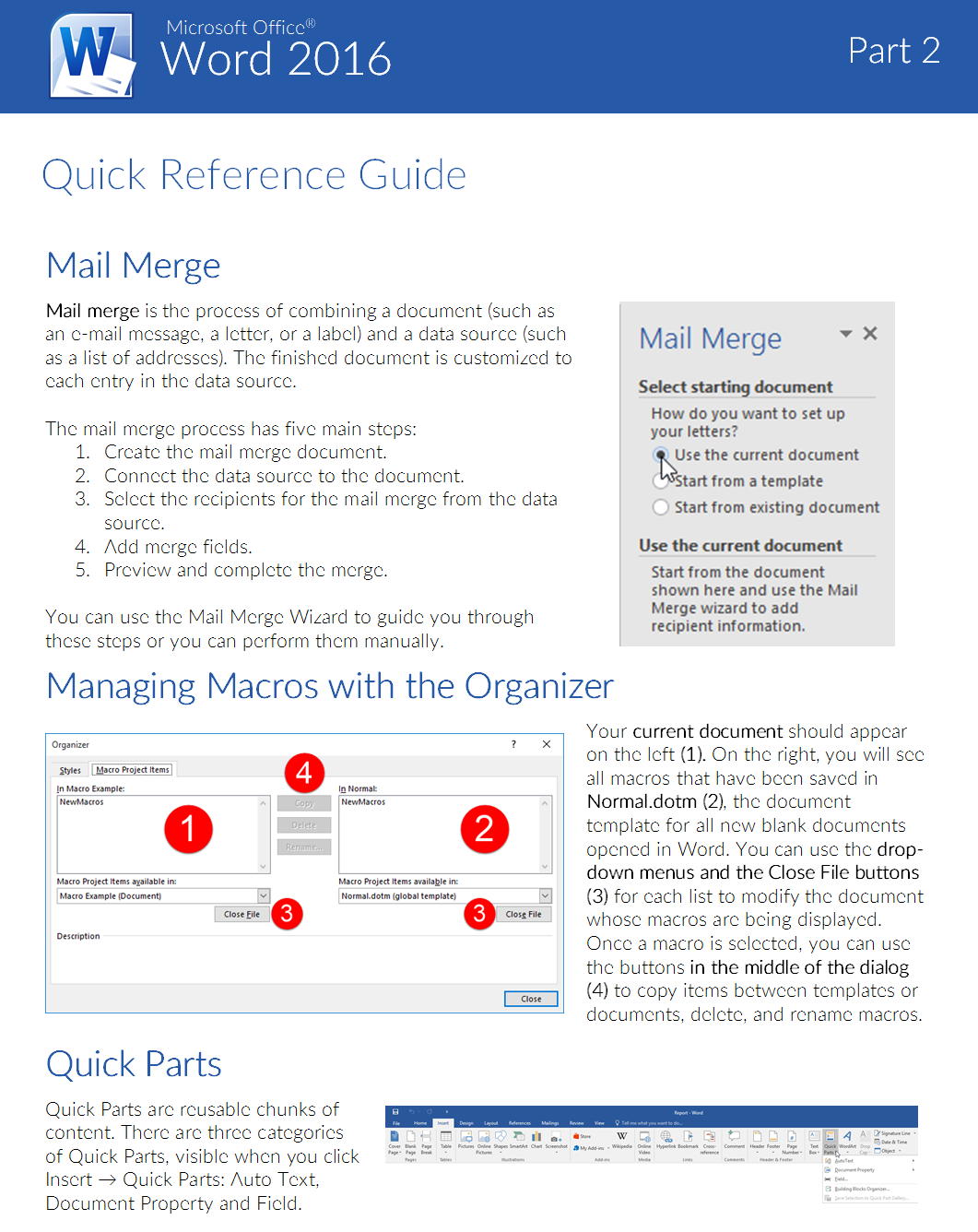 Printable Quick Reference Guide Template - Templates Printable Download