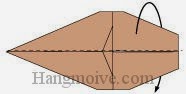 Bước 7: Gấp đôi tờ giấy về phía mặt sau Bước 7: Gấp đôi tờ giấy về phía mặt sau