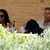 Michelle Obama spotted in an off shoulder Caftan with a high thigh slit on their Italian vacation