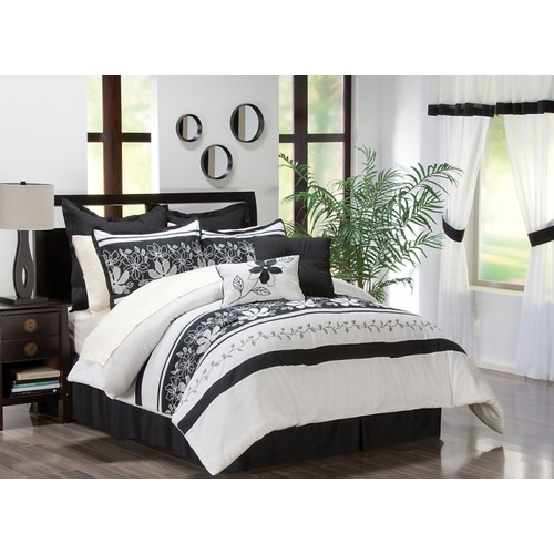 Dramatic Black And White Bedding | Home Design and Interior Decoration