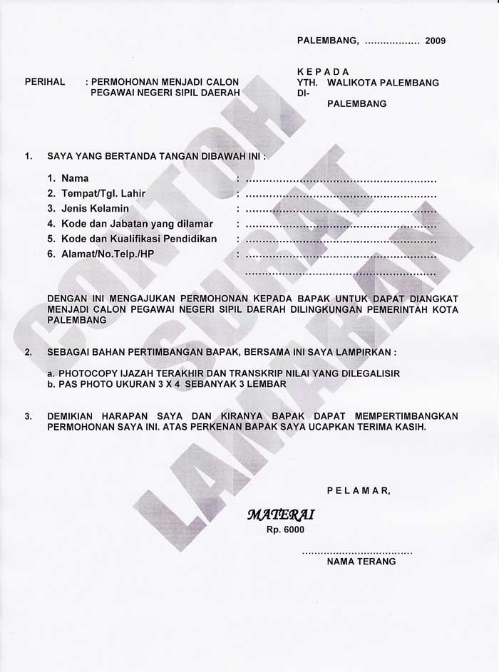 Contoh Surat Lamaran Kerja yang Benar - Artikel Informasi 2013 Tips