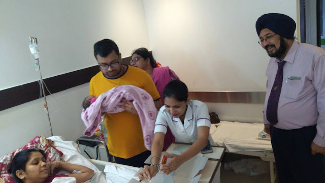 Doctors at Indian Spinal Injuries Center deliver first ever baby at the hospital after treating the mother severely paralyzed following a road accident during the eighth month of her pregnancy Doctors at Indian Spinal Injuries Center deliver first ever baby at the hospital after treating the mother severely paralyzed following a road accident during the eighth month of her pregnancy
