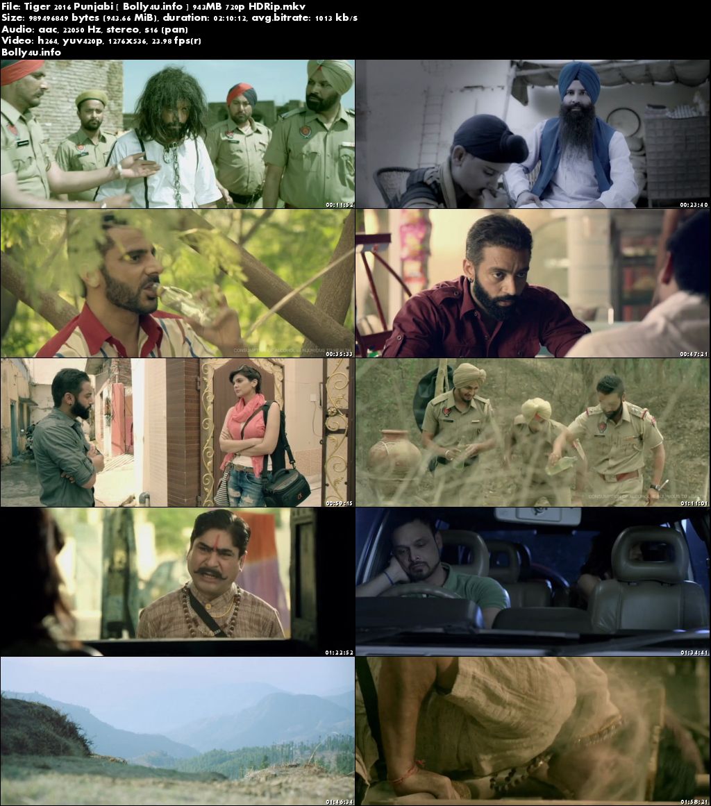 Screen Shoots of Watch Online Tiger 2016 HDRip 950MB Punjabi Movie 720p Free Download Bolly4u.info