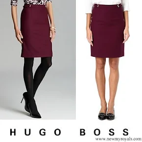 Queen Letizia wore Hugo Boss Valessima Skirt