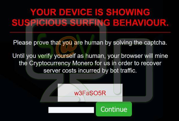 Your device is showing suspicious surfing behavior Your device is showing suspicious surfing behavior