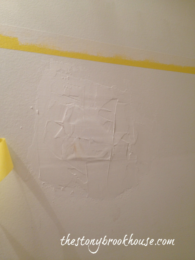 First patch to spackle hole