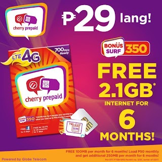 Cherry Mobile Prepaid 4G / LTE SIM - Only 29 Pesos with Free Internet Cherry Mobile Prepaid 4G / LTE SIM - Only 29 Pesos with Free Internet