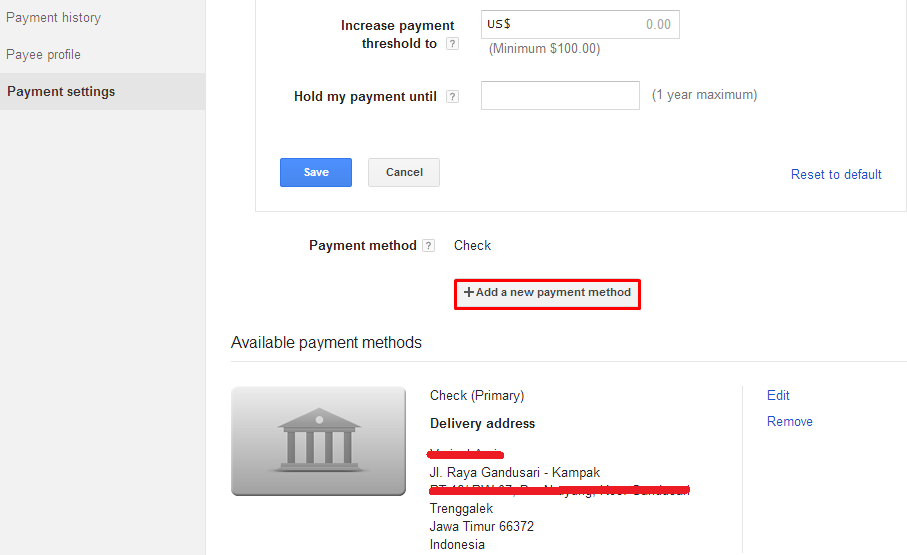 ara Mengubah Settingan Pembayaran Google AdSense Melalui Western Union 3