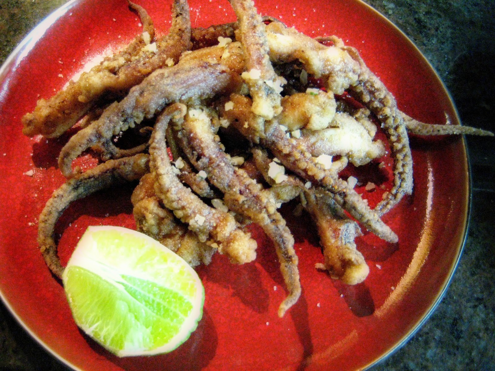 Susan's SavourIt! Five Spice Salt and Pepper Squid Tentacles...