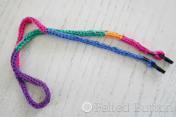 Eyeglass Holder Crochet I-Cord Tutorial by Felted Button