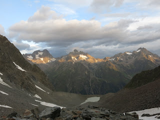 Watzespitze, Verpeilspitze und Rofelewand im Morgenlicht