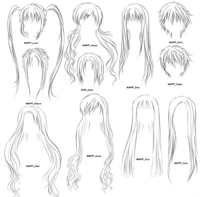 Menggambar rambut perempuan anime | Ferry Nurdiansyah