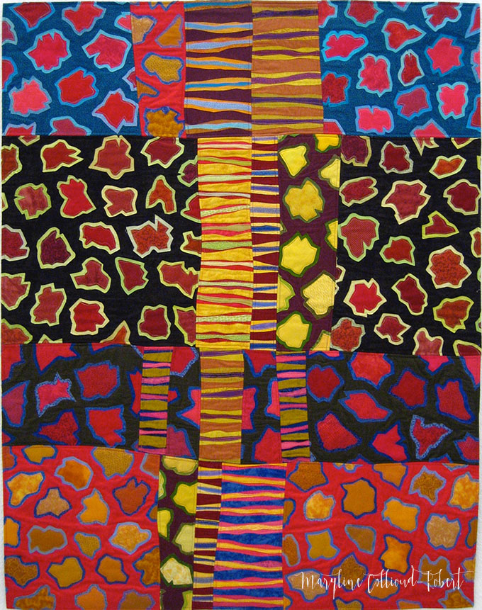 Fused Appliqué Art Quilt by Maryline Collioud-Robert, Maryandpatch