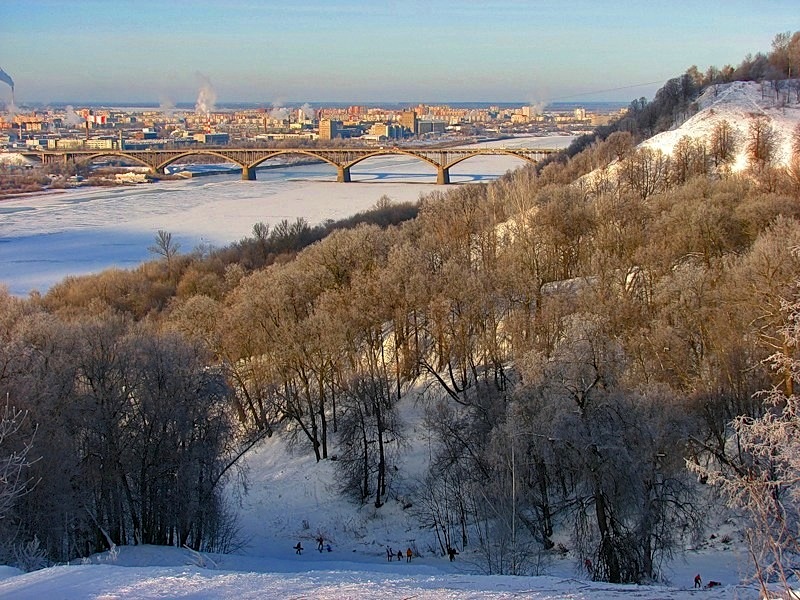 Парк швейцария нижний новгород зимой