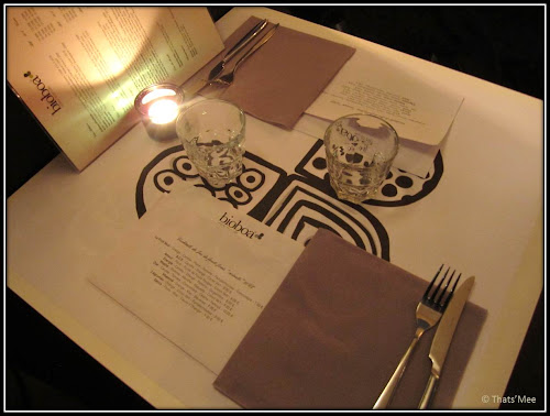 restaurant bio Bioboa set table, organic food café 93 rue Montmartre Paris 