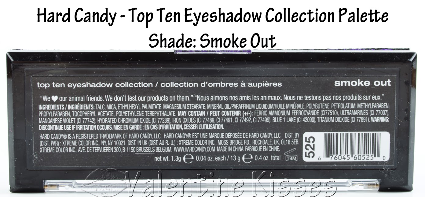 Valentine Kisses Hard Candy Top Ten Eyeshadow Collection Palettes in
