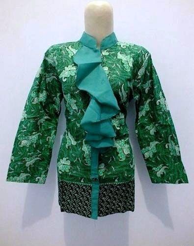  35 model seragam batik guru modis dan polos modern 