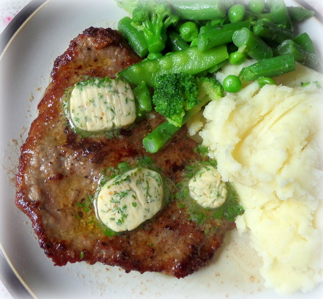 The English Kitchen Pan Fried Steaks with Parsley Butter for Two
