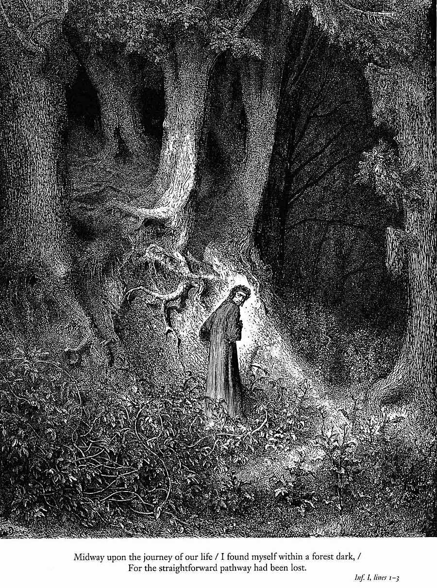 Gustav Dore Gustav Dore illustration, The pathway had been lost