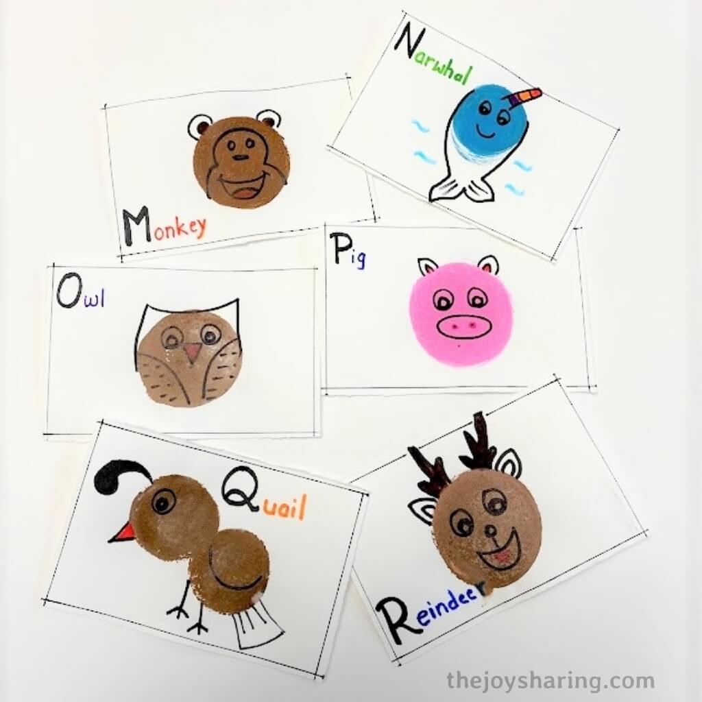 Sponge Print Animal Alphabet Flashcards - The Joy of Sharing