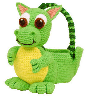Crochet dragon  Easter basket