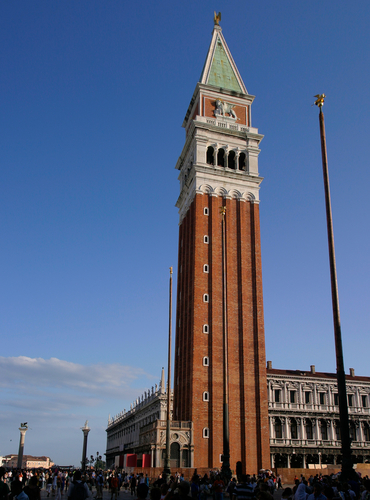 Venice Italy: .The Campanile - the bell-tower of St. Mark's.